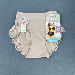 Maidenform Womens Size Small Shaper Brief Panty Firm Control Lace Tan New